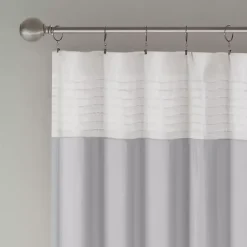Kirklands Home Curtains & Drapes|Gray Color Block Striped Curtain Panel, 84 in.