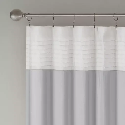 Kirklands Home Curtains & Drapes|Gray Color Block Striped Curtain Panel, 84 in.