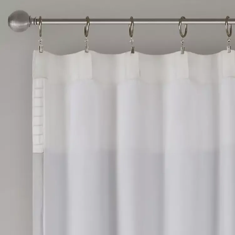 Kirklands Home Curtains & Drapes|Gray Color Block Striped Curtain Panel, 84 in.