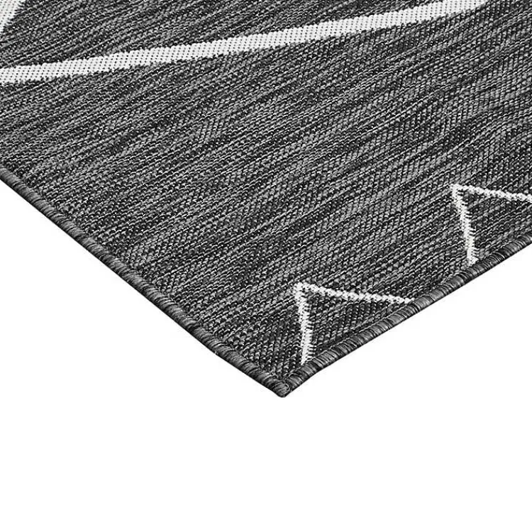 Kirklands Home Outdoor Rugs|Connected Diamond Outdoor Area Rug, 8x10 Gray