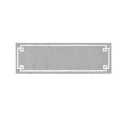 Kirklands Home Bathroom Rugs|Cotton Tufted Bath Runner with Border Gray