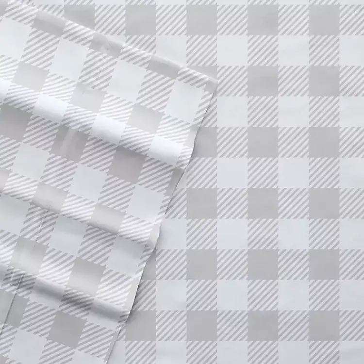 Kirklands Home Bed Sheets|Gray Country Plaid 3-pc. Twin Sheet Set