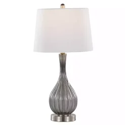 Kirklands Home Table Lamps|Crackle Glass Teardrop Table Lamps, Set of 2 Gray