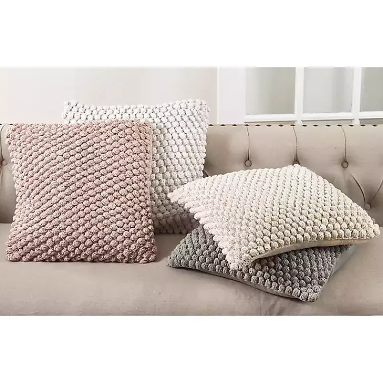 Online Crochet Pom Pom Cotton Pillow Pillows