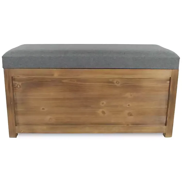 Kirklands Home Benches & Ottomans|Cushioned Storage Benches, Set of 2 Gray