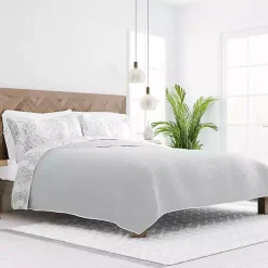 Kirklands Home Quilts|Gray Damask Reversible 2-pc. Twin Quilt Set