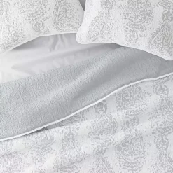 Kirklands Home Quilts|Gray Damask Reversible 3-pc. King Quilt Set