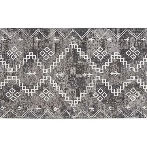 Kirklands Home Accent Rugs|Gray Distressed Geo Markings Accent Rug, 2x3