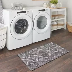 Kirklands Home Accent Rugs|Gray Distressed Geo Markings Accent Rug, 2x3