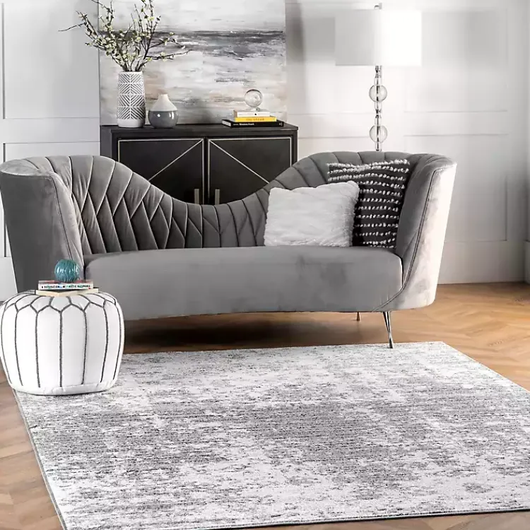 Kirklands Home Area Rugs|Gray Distressed Power Loomed Area Rug, 10x14