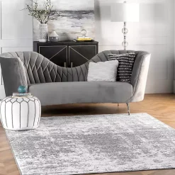 Kirklands Home Area Rugs|Gray Distressed Power Loomed Area Rug, 12x15