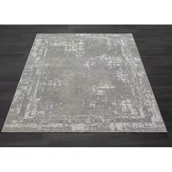 Kirklands Home Area Rugs|Distressed Washable Area Rug, 5x7 Gray