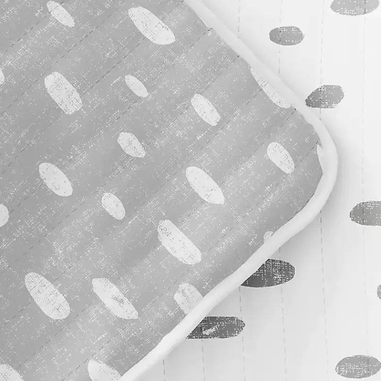 Kirklands Home Quilts|Gray Dotted Reversible 2-pc. Twin Quilt Set