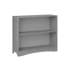 Kirklands Home Bookshelves|Gray Double Shelf Wooden Bookcase