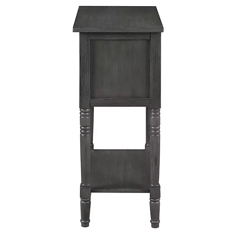 Kirklands Home Accent & End Tables|3-Drawer Turned Legs Accent Table Gray