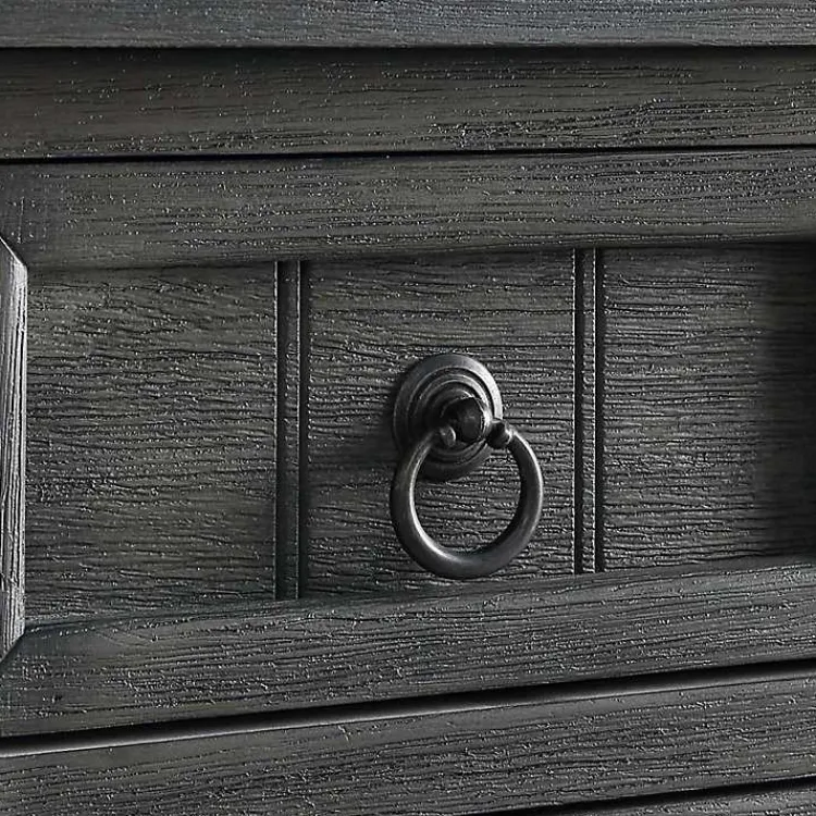 Kirklands Home Accent & End Tables|3-Drawer Turned Legs Accent Table Gray