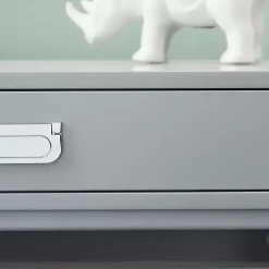 Kirklands Home Office Furniture|2-Drawer X-Frame Desk Gray
