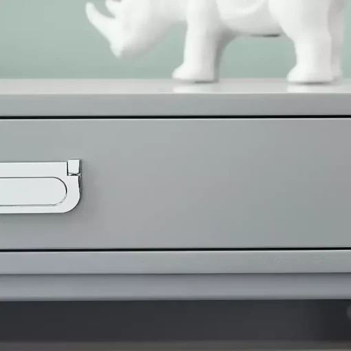Kirklands Home Office Furniture|2-Drawer X-Frame Desk Gray