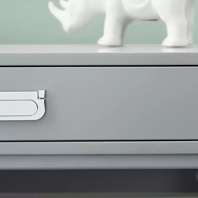 Kirklands Home Office Furniture|2-Drawer X-Frame Desk Gray