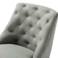 Kirklands Home Office Furniture|Dylan Upholstered Office Chair Gray