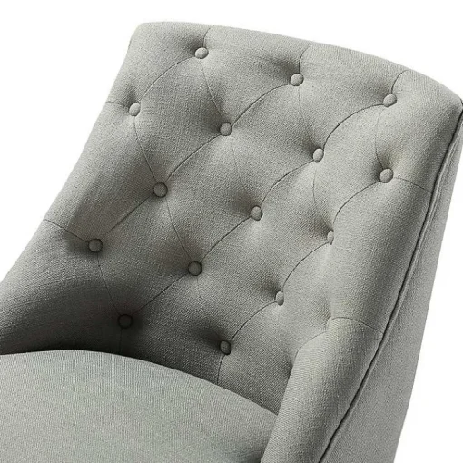 Kirklands Home Office Furniture|Dylan Upholstered Office Chair Gray