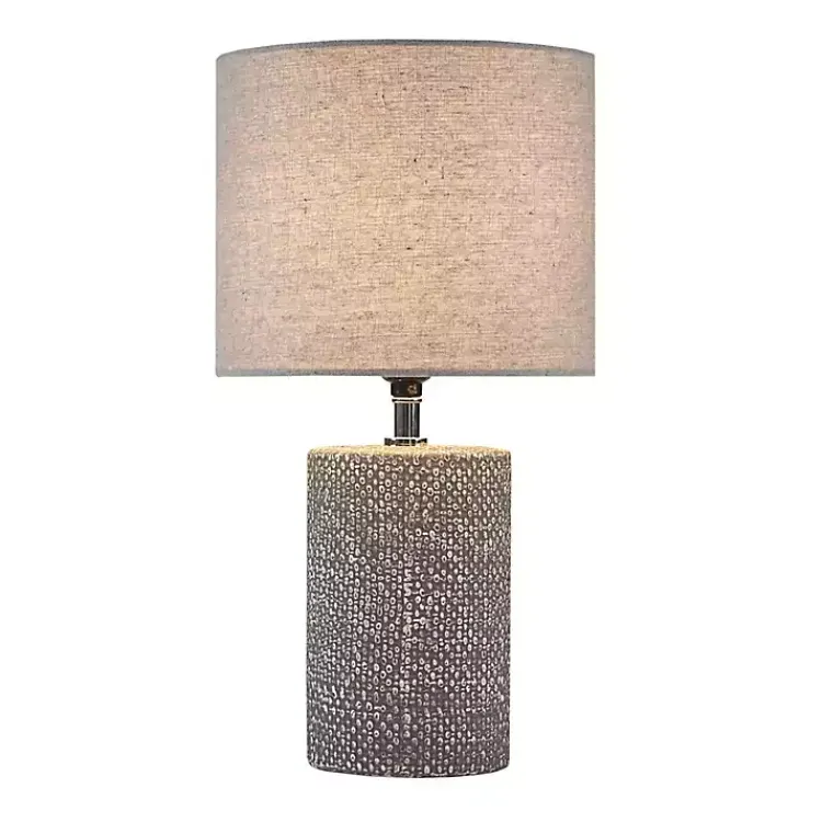 Kirklands Home Table Lamps|Embossed Ceramic Bayard Table Lamp Gray