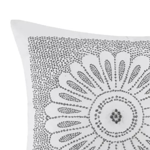Best Gray Embroidered Modern Medallion Accent Pillow Pillows