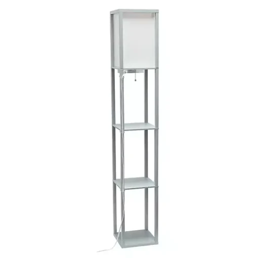 Kirklands Home Floor Lamps|Etagere Shelf Charging Floor Lamp Gray