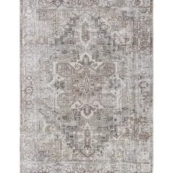 Kirklands Home Area Rugs|Faded Embrace Washable Area Rug, 6x9 Gray