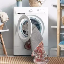 Kirklands Home Area Rugs|Gray Faded Medallion Washable Area Rug, 5x8