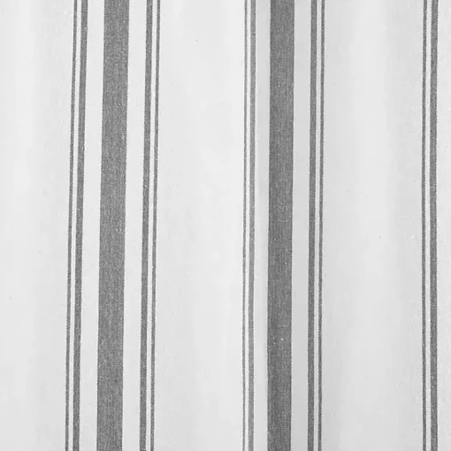 Kirklands Home Curtains & Drapes|Gray Farmhouse Stripe Curtain Panels, Set of 2