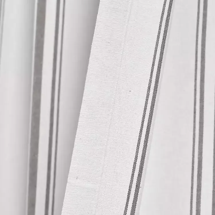 Kirklands Home Curtains & Drapes|Gray Farmhouse Stripe Curtain Panels, Set of 2