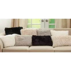 New Faux Fur Lumbar Pillow Pillows