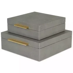 Hot Faux Shagreen 2-pc. Square Decorative Boxes Baskets & Boxes