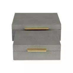 Hot Faux Shagreen 2-pc. Square Decorative Boxes Baskets & Boxes