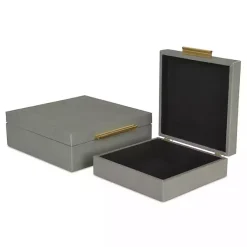 Hot Faux Shagreen 2-pc. Square Decorative Boxes Baskets & Boxes