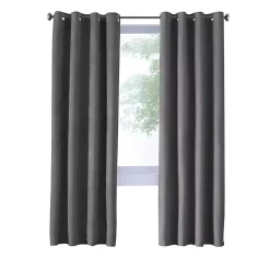 Kirklands Home Curtains & Drapes|Faux Suede Blackout Curtain Panel, 108 in. Gray