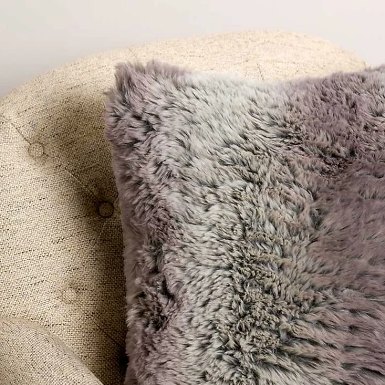 Sale Faux Wolf Fur Pillow Pillows
