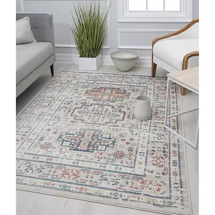 Kirklands Home Area Rugs|Gray Flaxen Sundara Gabriel Area Rug, 5x7
