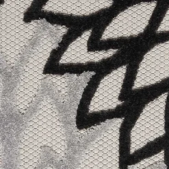 Kirklands Home Outdoor Rugs|Gray Floral Burst Round Outdoor Area Rug