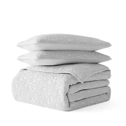 Kirklands Home Quilts|Floral Stitch 3-pc. King Quilt Set Gray