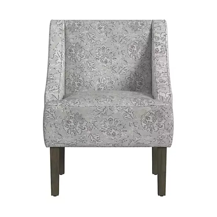 Kirklands Home Accent Chairs|Floral Swoop Accent Chair Gray