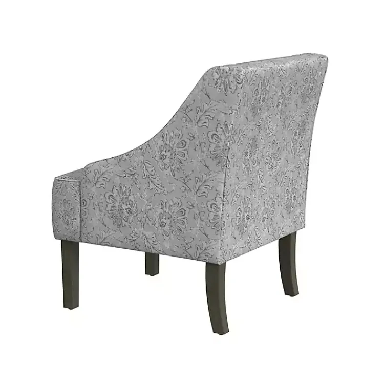 Kirklands Home Accent Chairs|Floral Swoop Accent Chair Gray