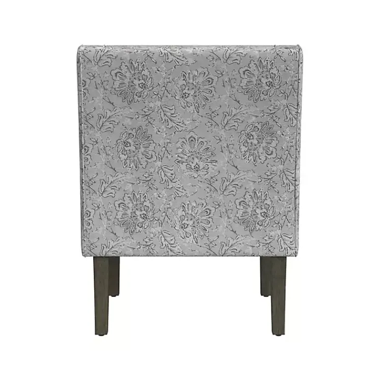 Kirklands Home Accent Chairs|Floral Swoop Accent Chair Gray