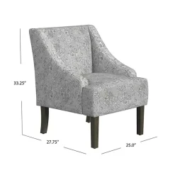 Kirklands Home Accent Chairs|Floral Swoop Accent Chair Gray