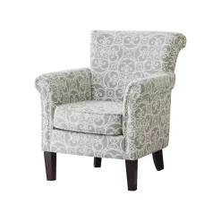 Kirklands Home Accent Chairs|Fretwork Accent Club Chair Gray