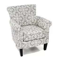 Kirklands Home Accent Chairs|Fretwork Accent Club Chair Gray