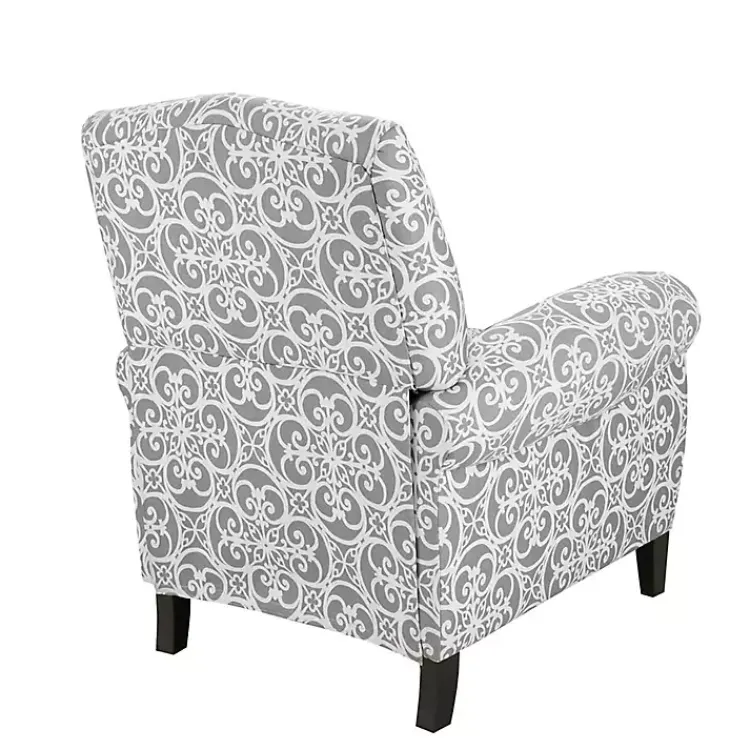 Kirklands Home Accent Chairs|Fretwork Orville Recliner Gray