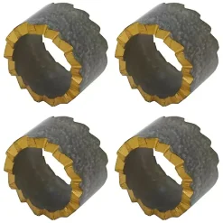 Kirklands Home Table Linens|Geode Artistry Napkin Rings, Set of 4 Gray