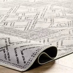 Kirklands Home Area Rugs|Gray Geometric Medallion Washable Runner